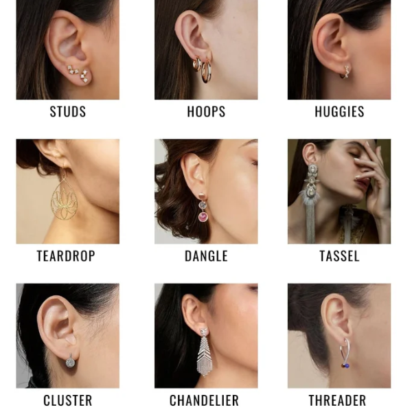 Matching Your Earring With Different Hairstyles.