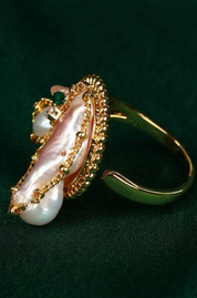 Elenor Eclipse Gold-Plated Cocktail Ring