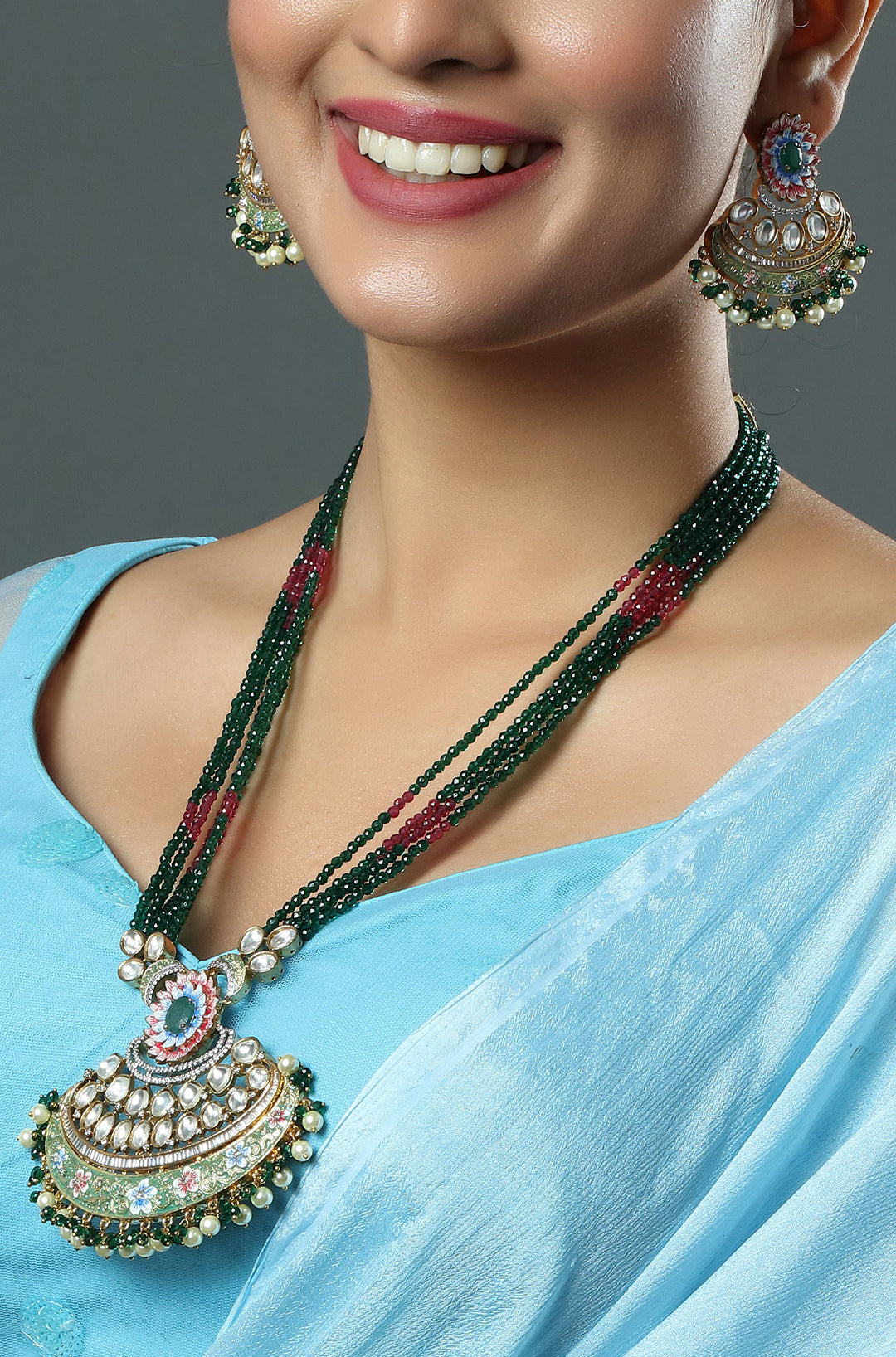 Royal Meenakari Kundan Necklace