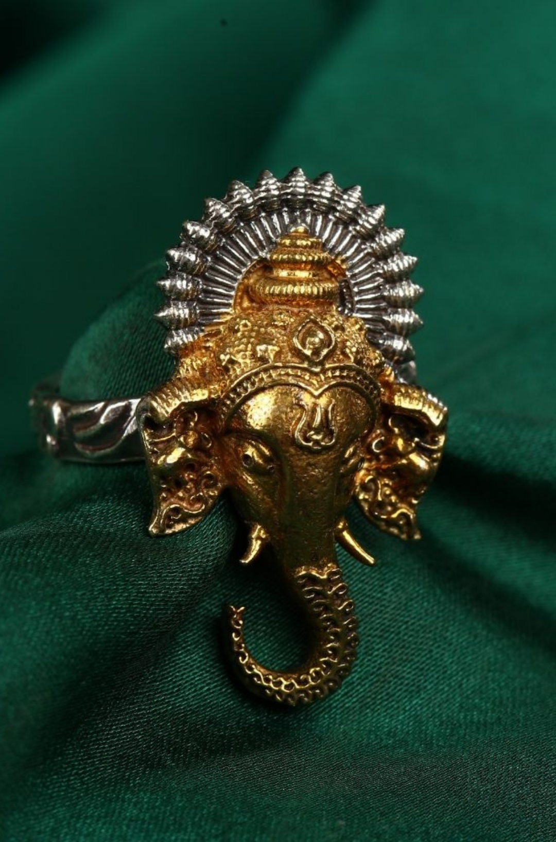 Ganesh Ji Oxidized Finger Ring