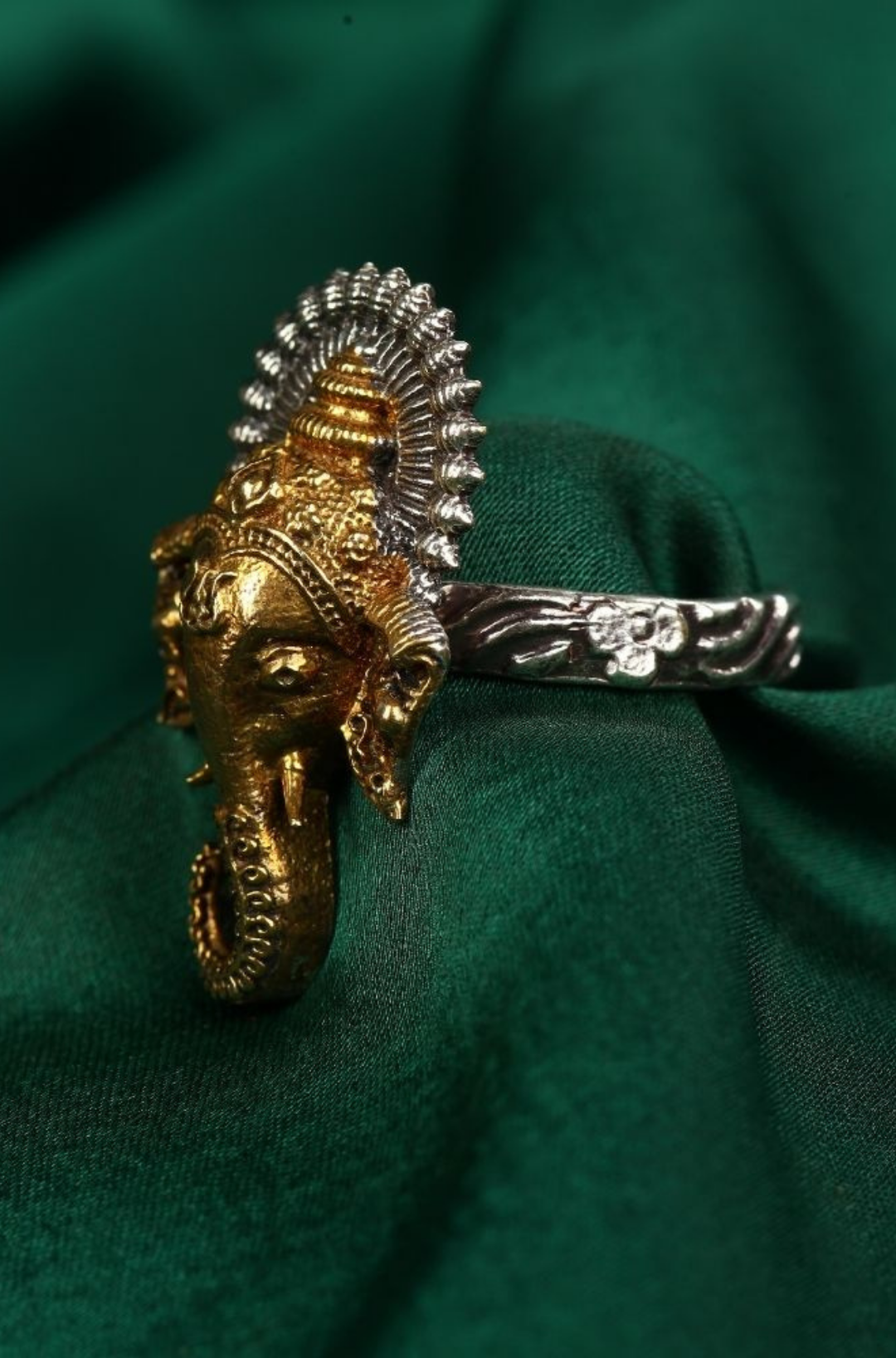 Ganesh Ji Oxidized Finger Ring