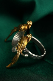 Oxidized Seed-Parrot Nest Finger Ring