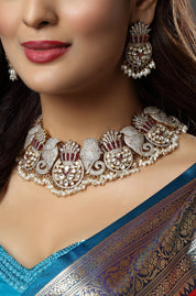 Shahi Poshak Pearl Choker Necklace