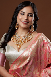 Bib Kundan & Meenakari Necklace