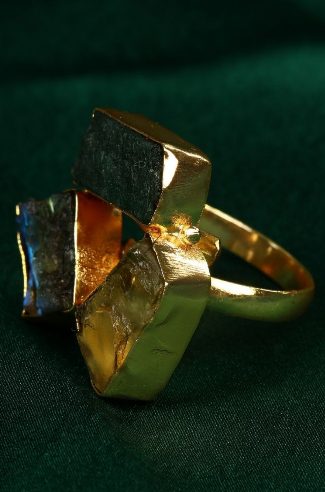 Raw Gem Stone Ring
