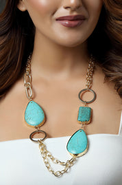 Modern Geo Stone Necklace