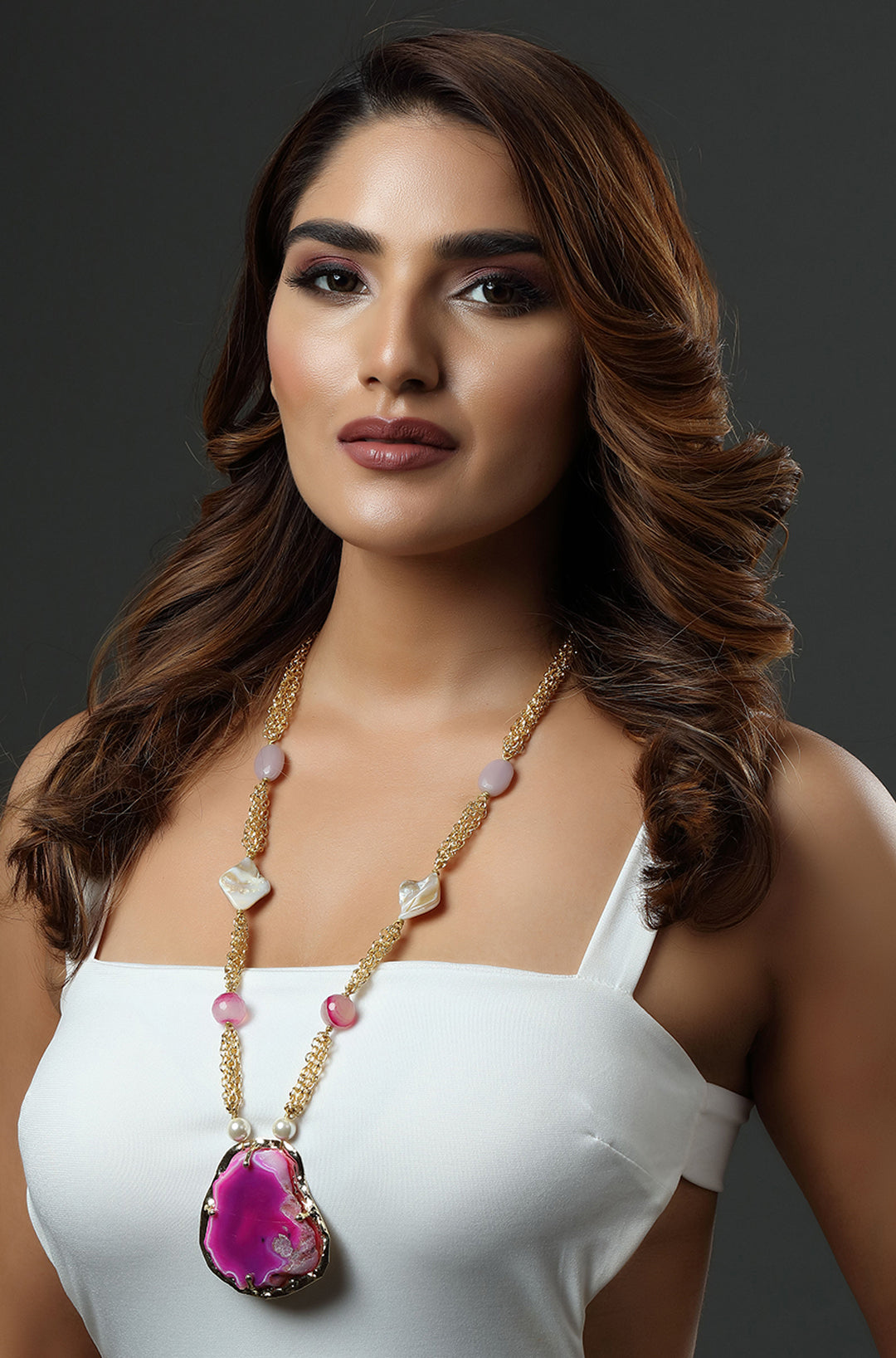 Fuchsia Agate Dream Necklace