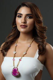 Fuchsia Agate Dream Necklace