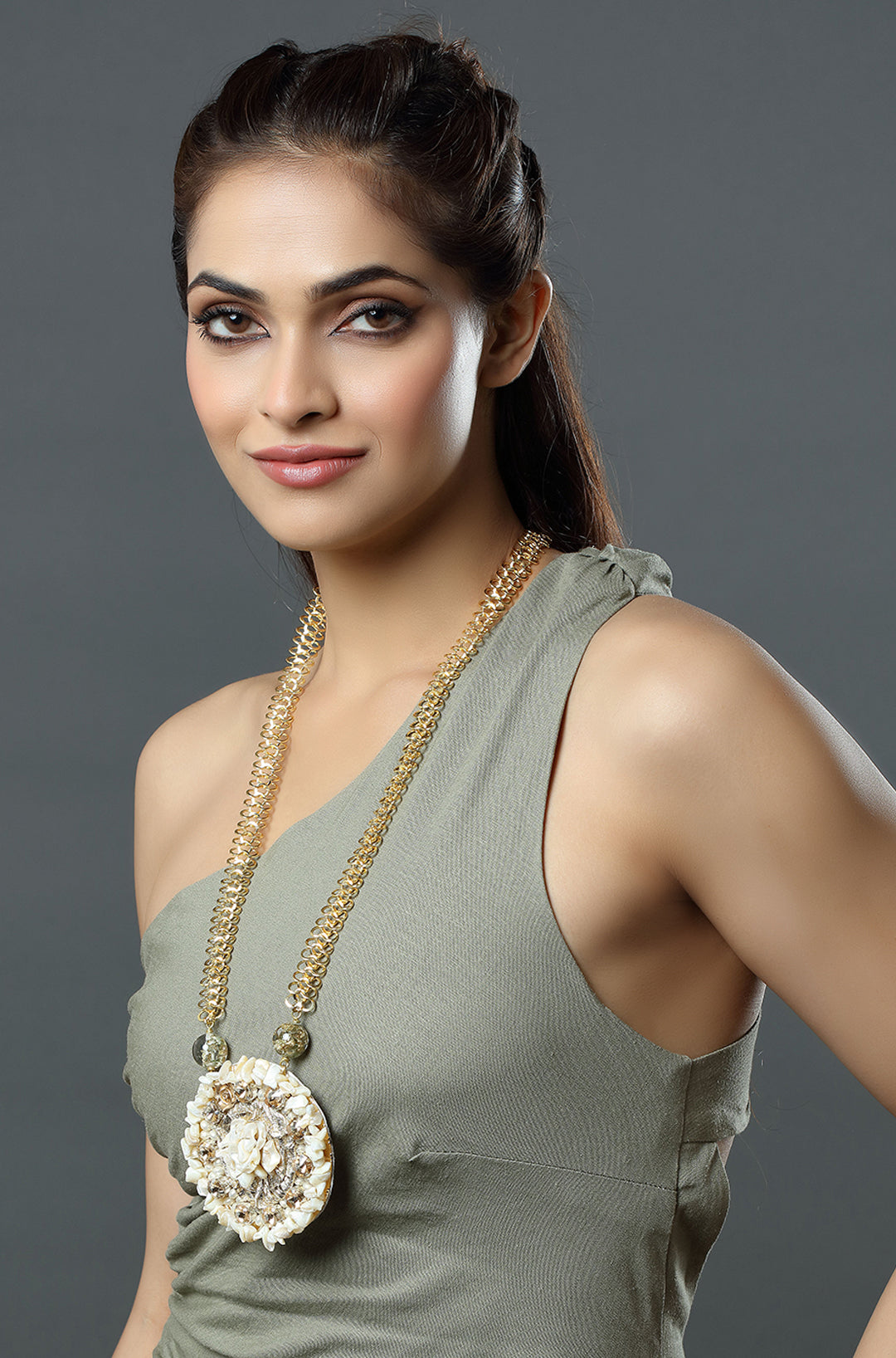 Golden Cascade Nodal Necklace