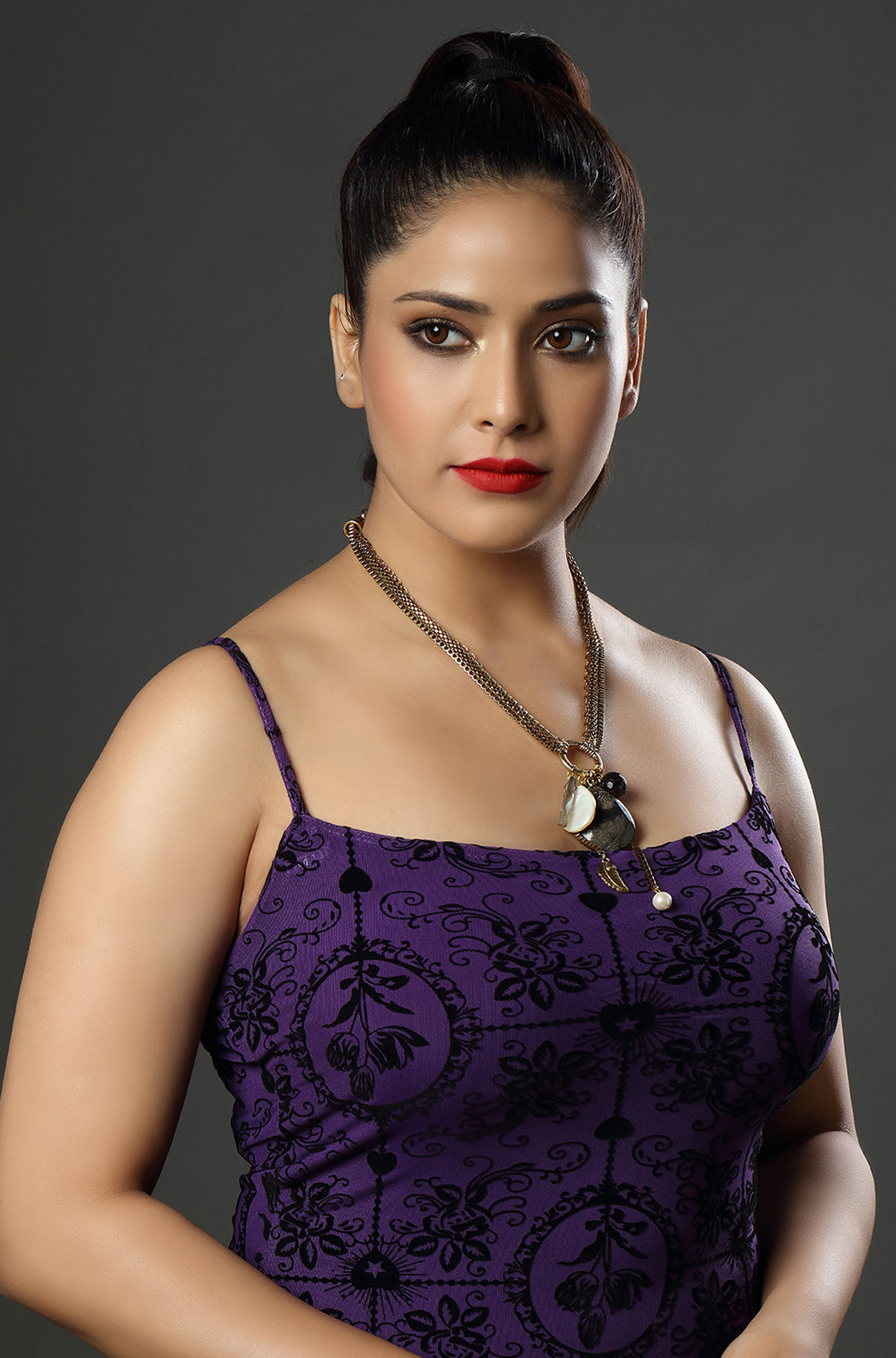 Dark Serenity Charm Necklace