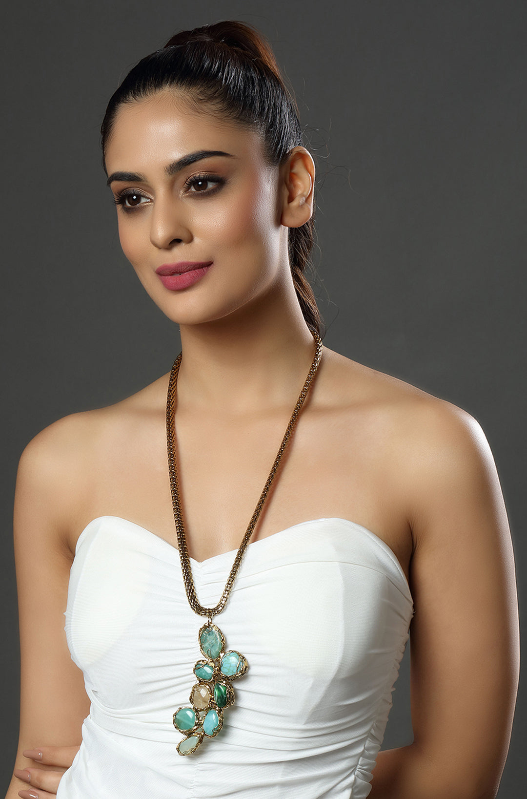 Oceanic Cluster Pendant Necklace