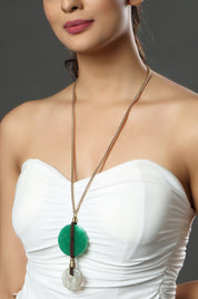 Dual Tone Disc Necklace