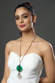 Dual Tone Disc Necklace