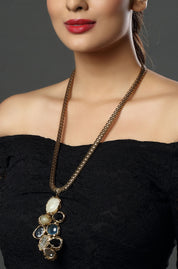 Serene Stone Drop Necklace