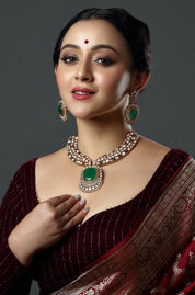 Green Emerald Victorian Choker Necklace