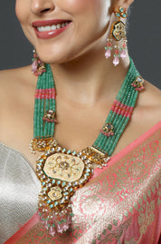 Jadau & Meenakari Work Bead Layered Necklace