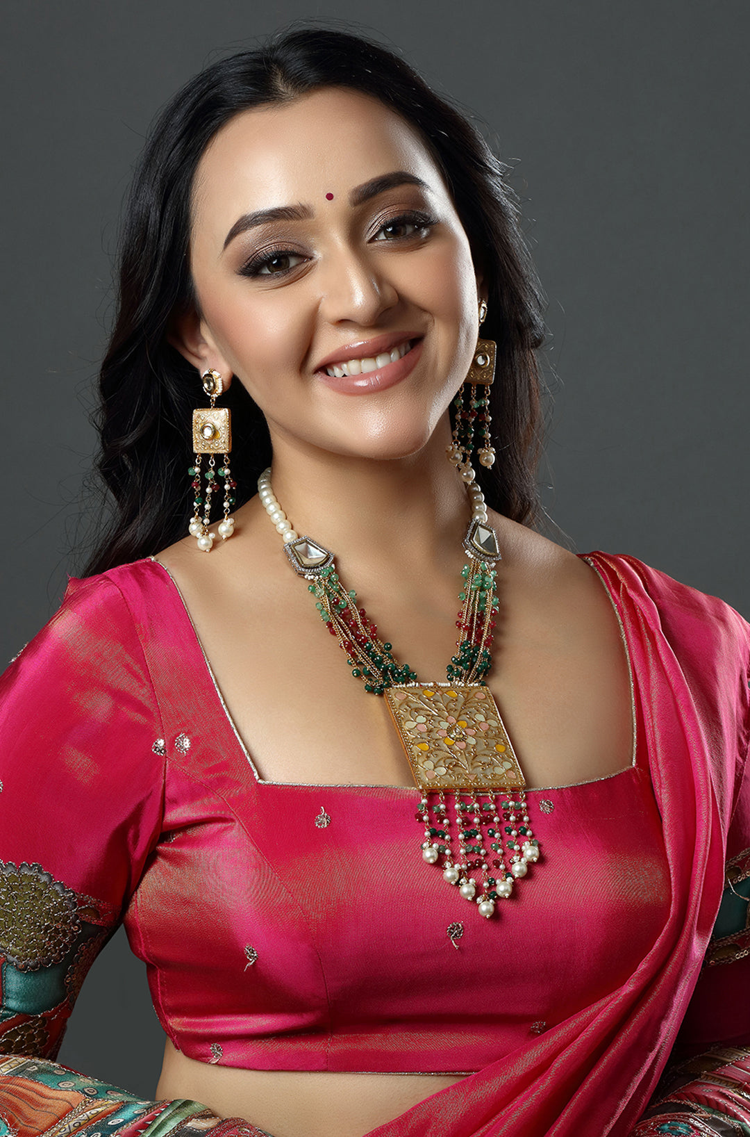 Panchranga Kundan Polki Necklace