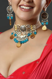 The Empress's Adornment Feroza & Polki Necklace