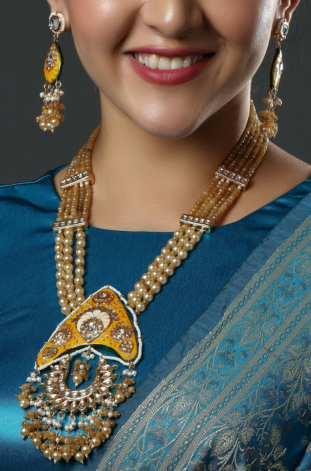Golden Hour Pearl Cascade Necklace