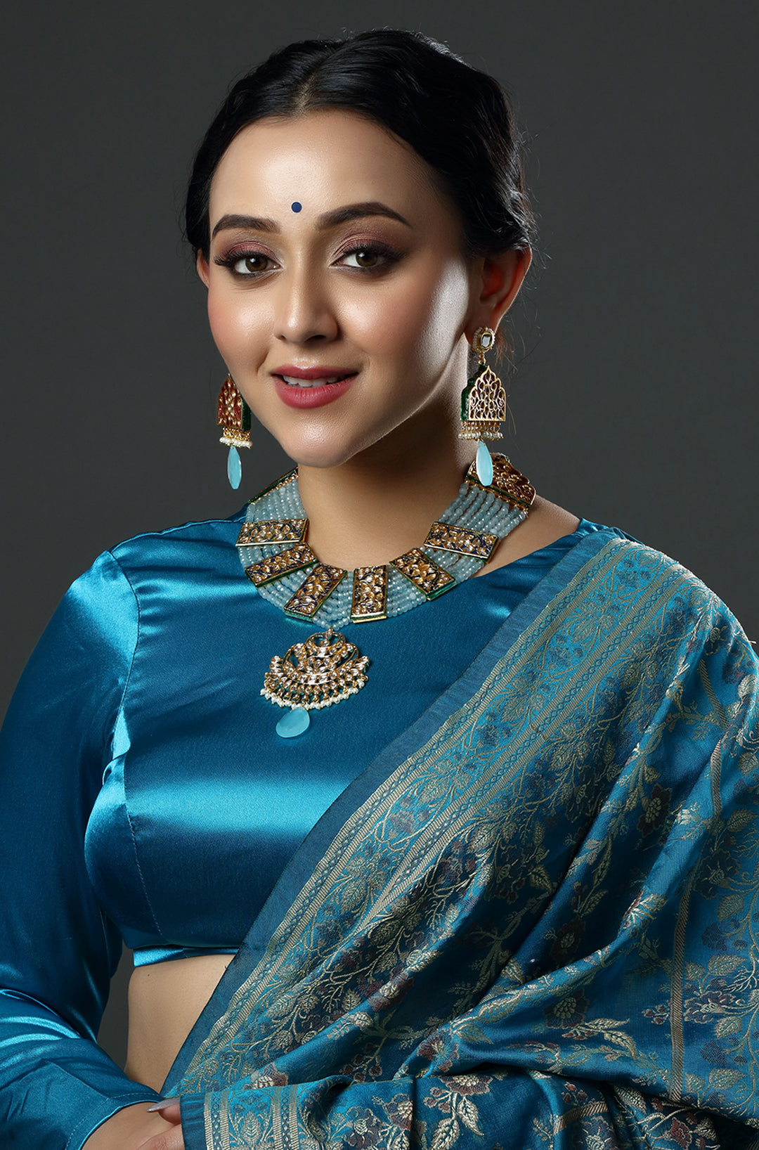 Mughal Sky Heritage Ensemble Necklace