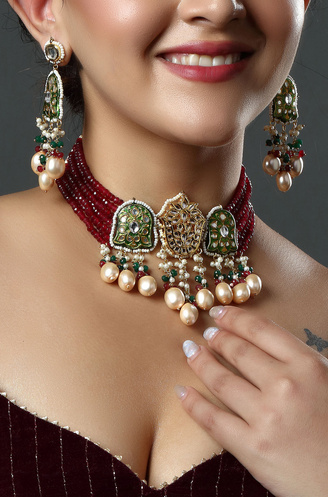 Renaissance Ruby Cascade Necklace