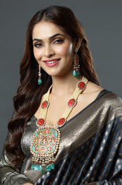 Regal Pearl & Turquoise Heritage Necklace