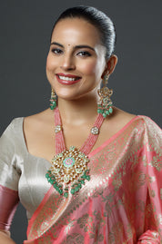 Rose Quartz Grandeur Ensemble Necklace