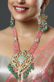 Rose Quartz Grandeur Ensemble Necklace