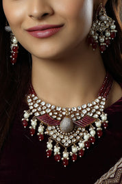 Scarlet Wing Choker Necklace