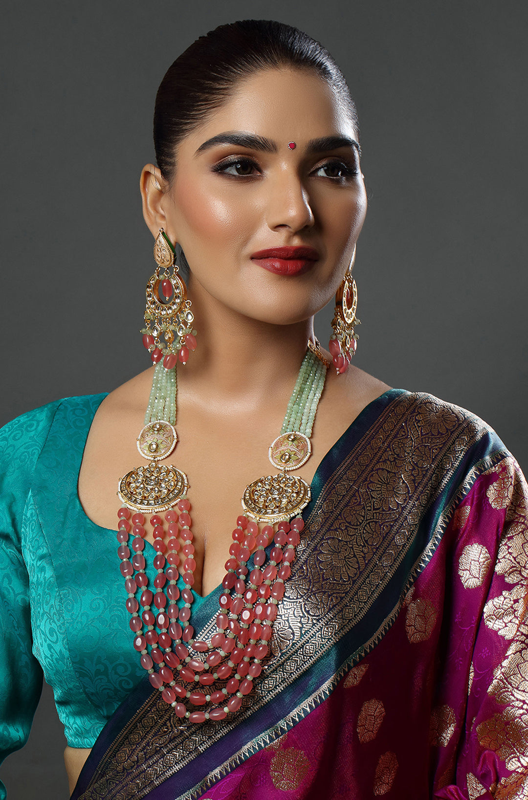 The Coral & Mint Grandeur Necklace