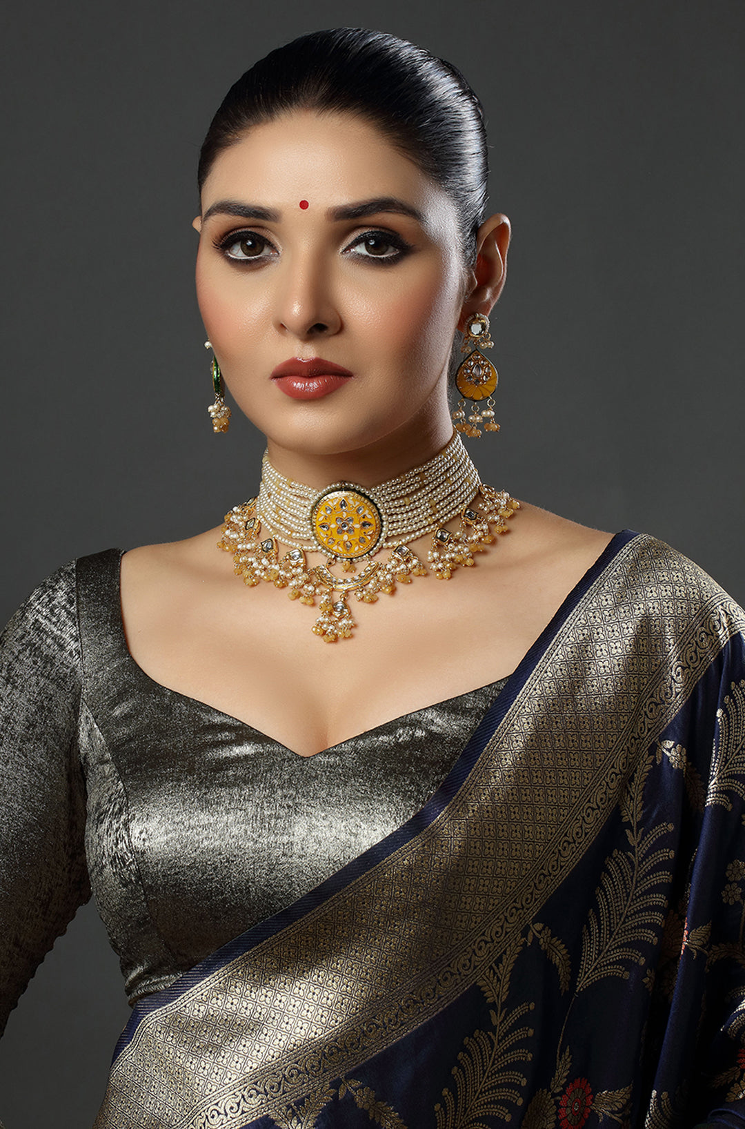 The Marigold Radiance Kundan Choker Necklace