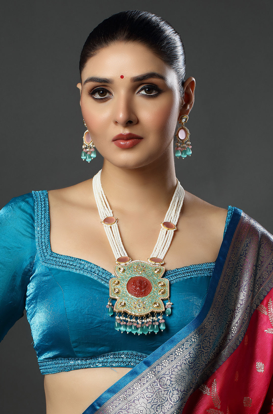 The Mint & Coral Heritage Necklace