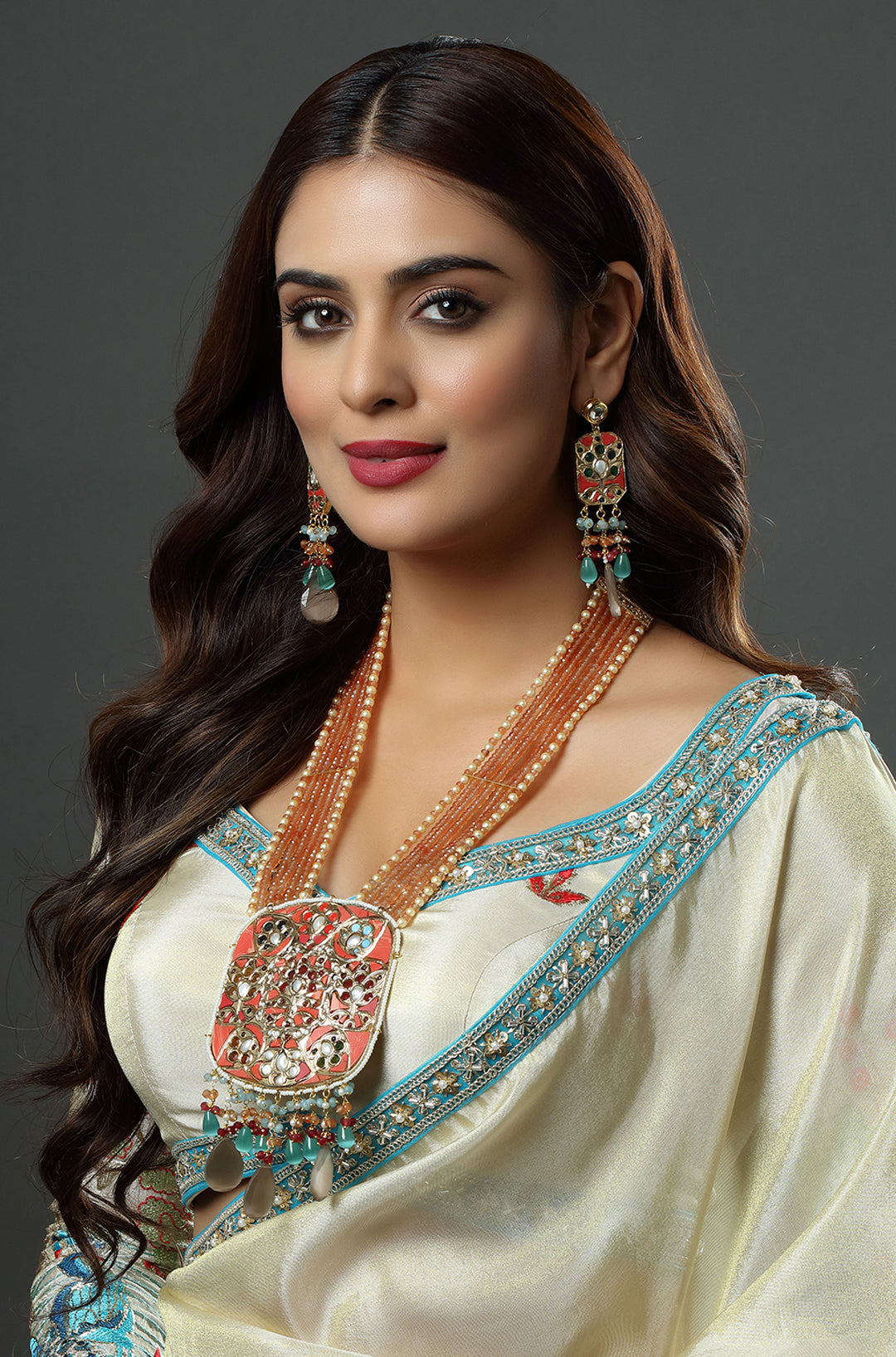 Coral Bloom Statement Haar