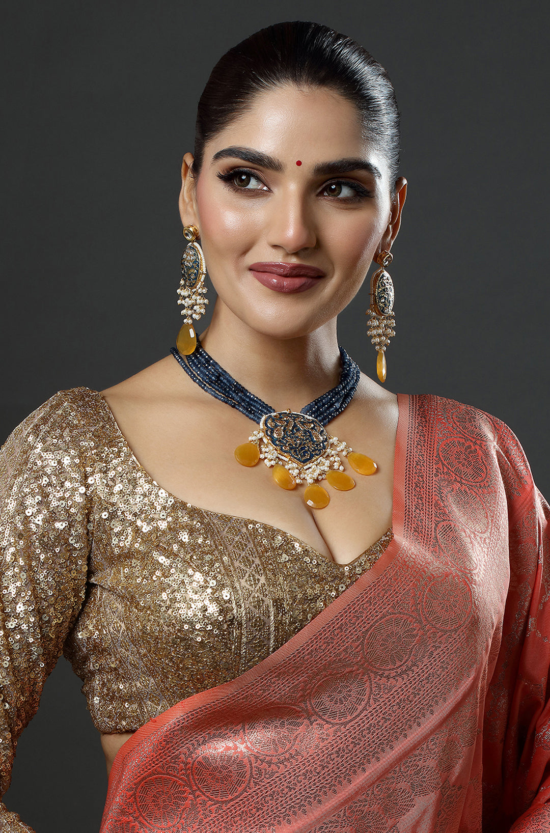Royal Midnight Cascade Necklace
