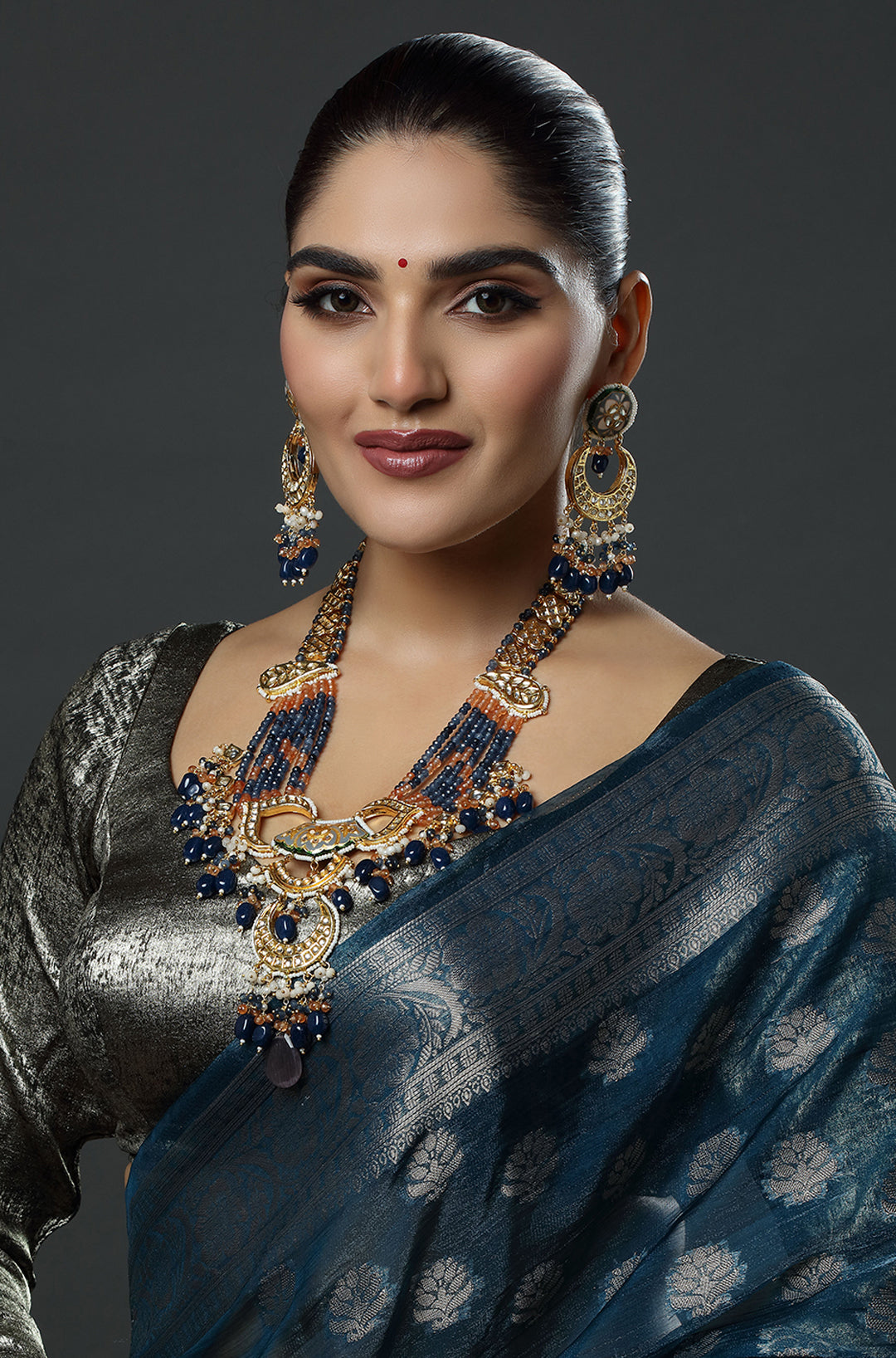 Sapphire Orange Grandeur Necklace