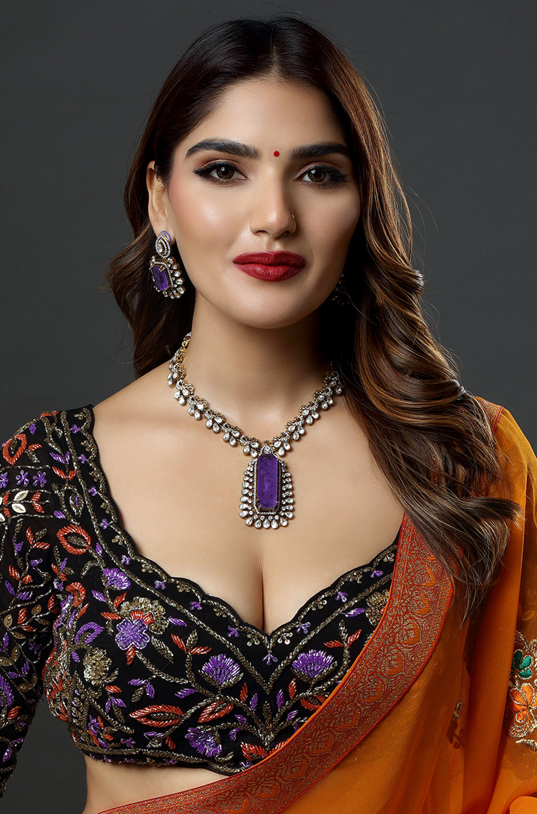 Violet Vignette Necklace