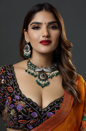 Emerald Peacock Grandeur Necklace