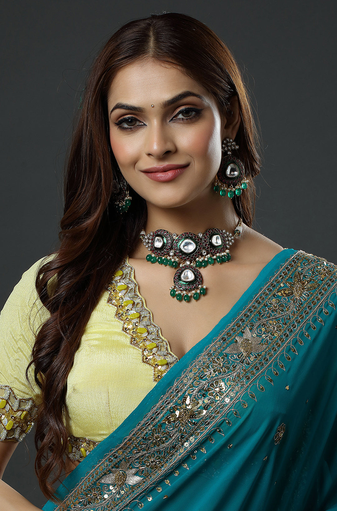 Emerald Mughal Choker Necklace