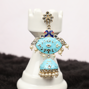 Sky Blue Serenade Jhumkas