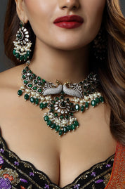 Emerald Peacock Grandeur Necklace