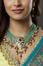 Kundan Green Glory Necklace