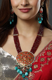 Crimson Turquoise Grandeur Necklace