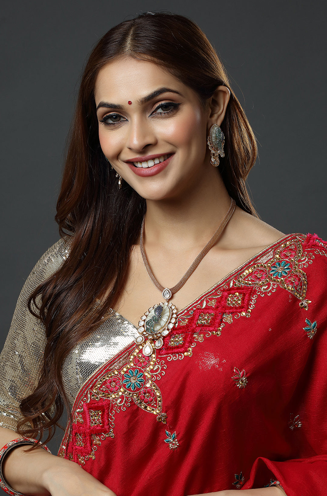 Shikha Mayur Kundan Necklace