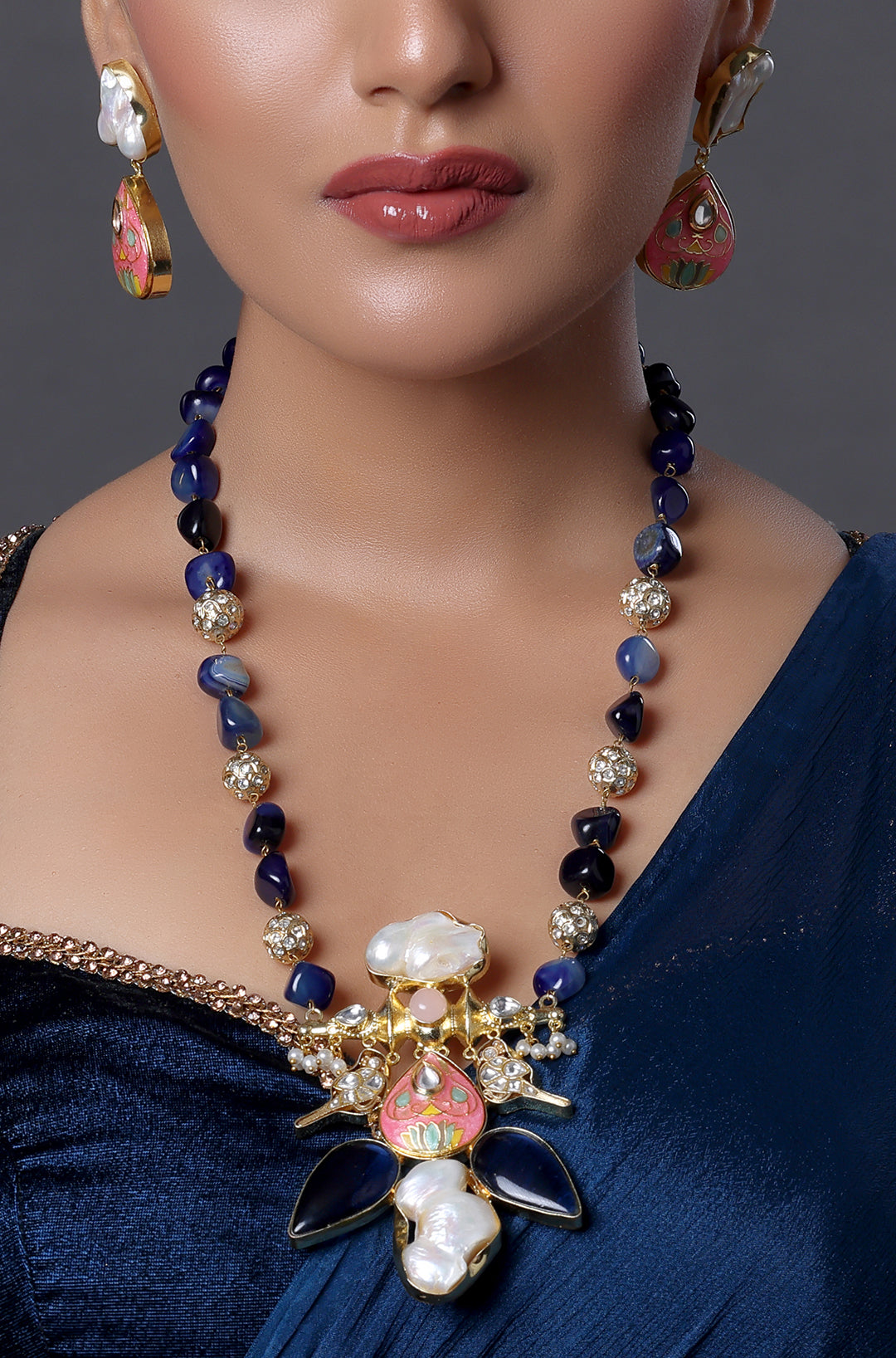 Tribal Necklace with Precious Stones