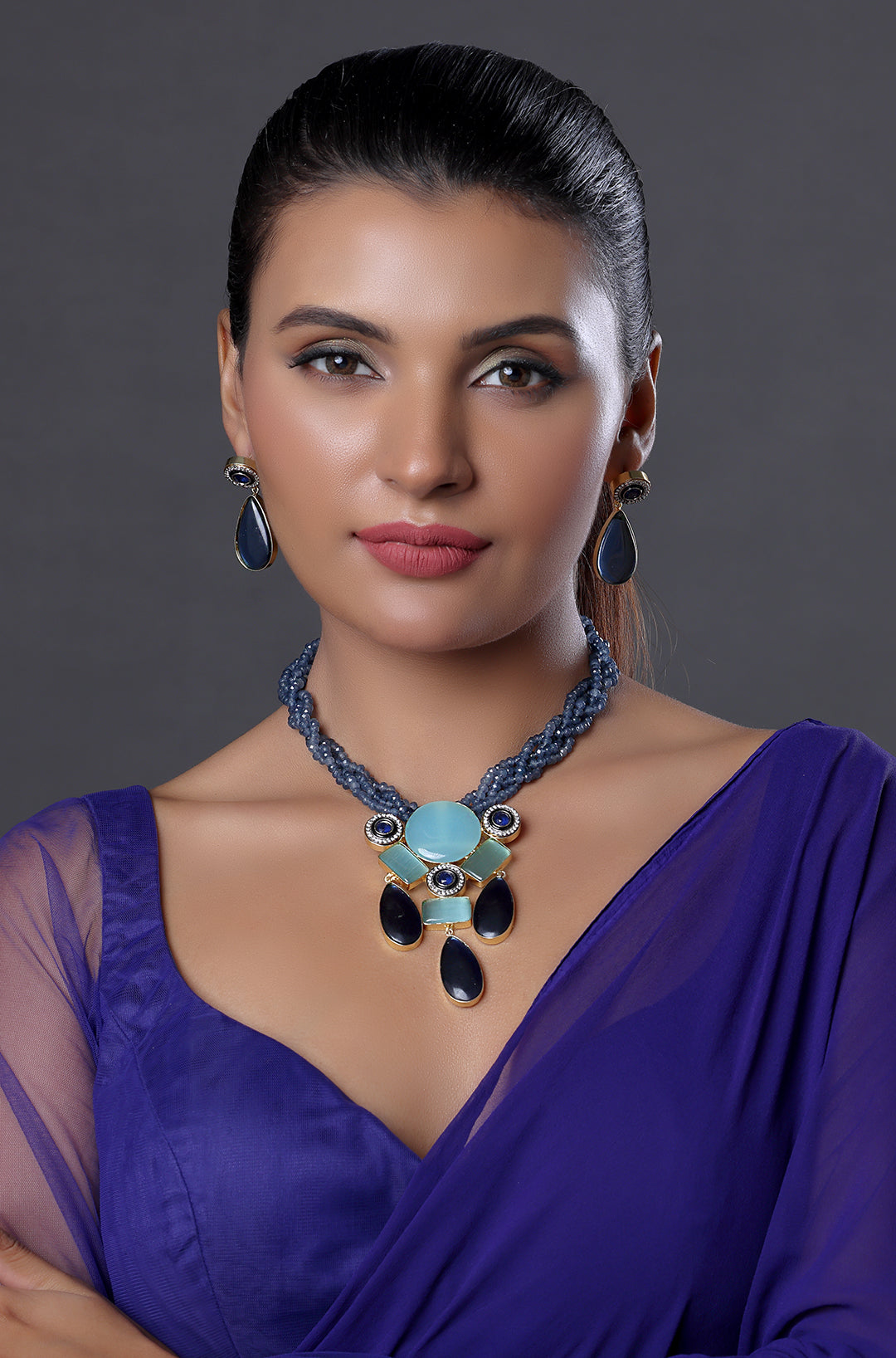 Braided Bib Necklace set