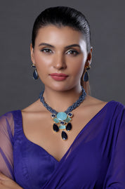 Braided Bib Necklace set