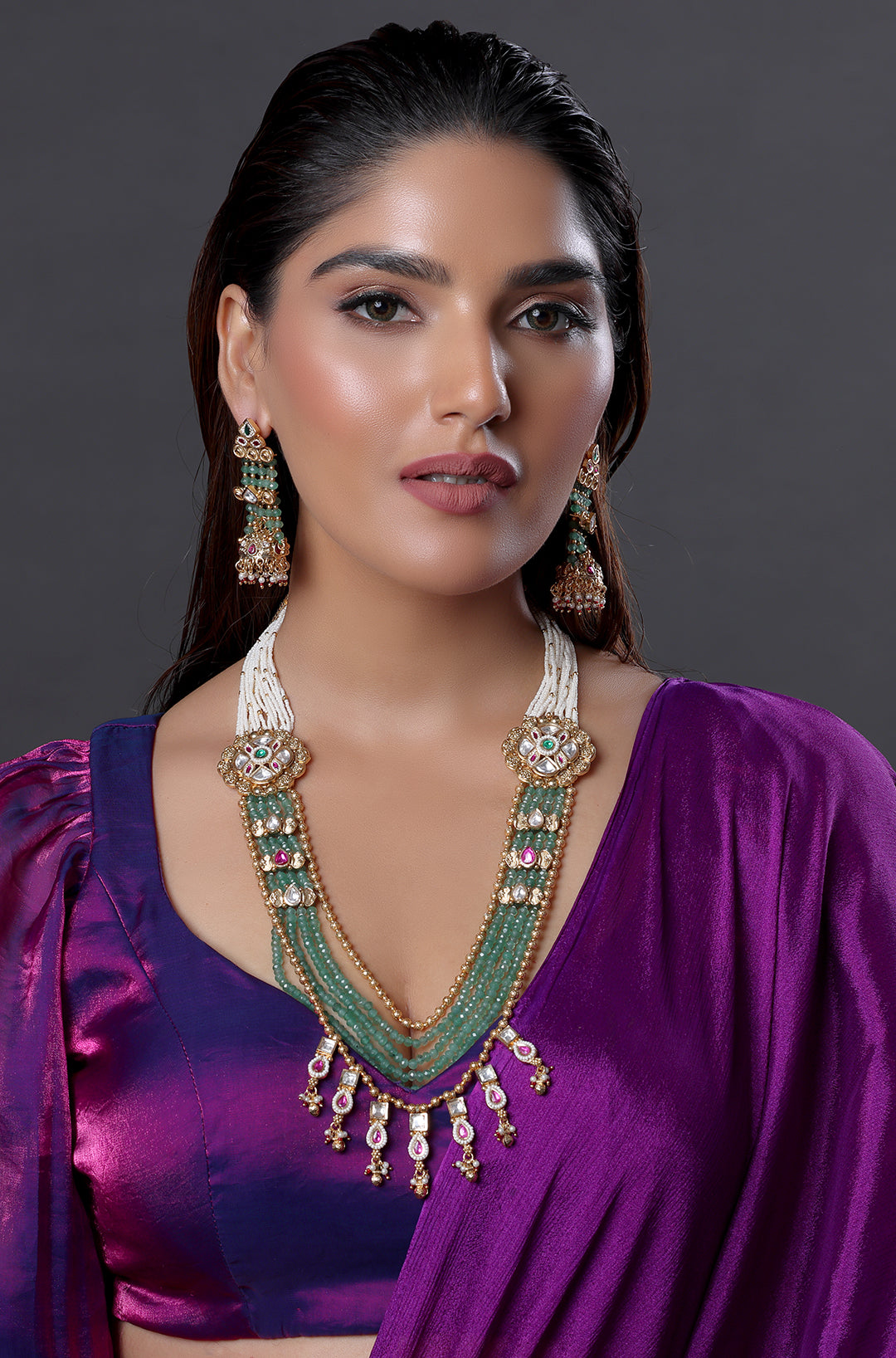 Maharani Style Beaded Necklace Set