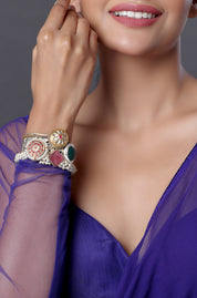 Gharana Cuff & Pearl Polki Bangle