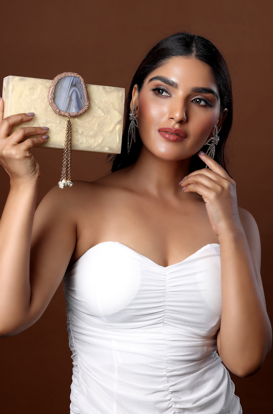 Ivory Gold Baroque Minaudiere Clutches