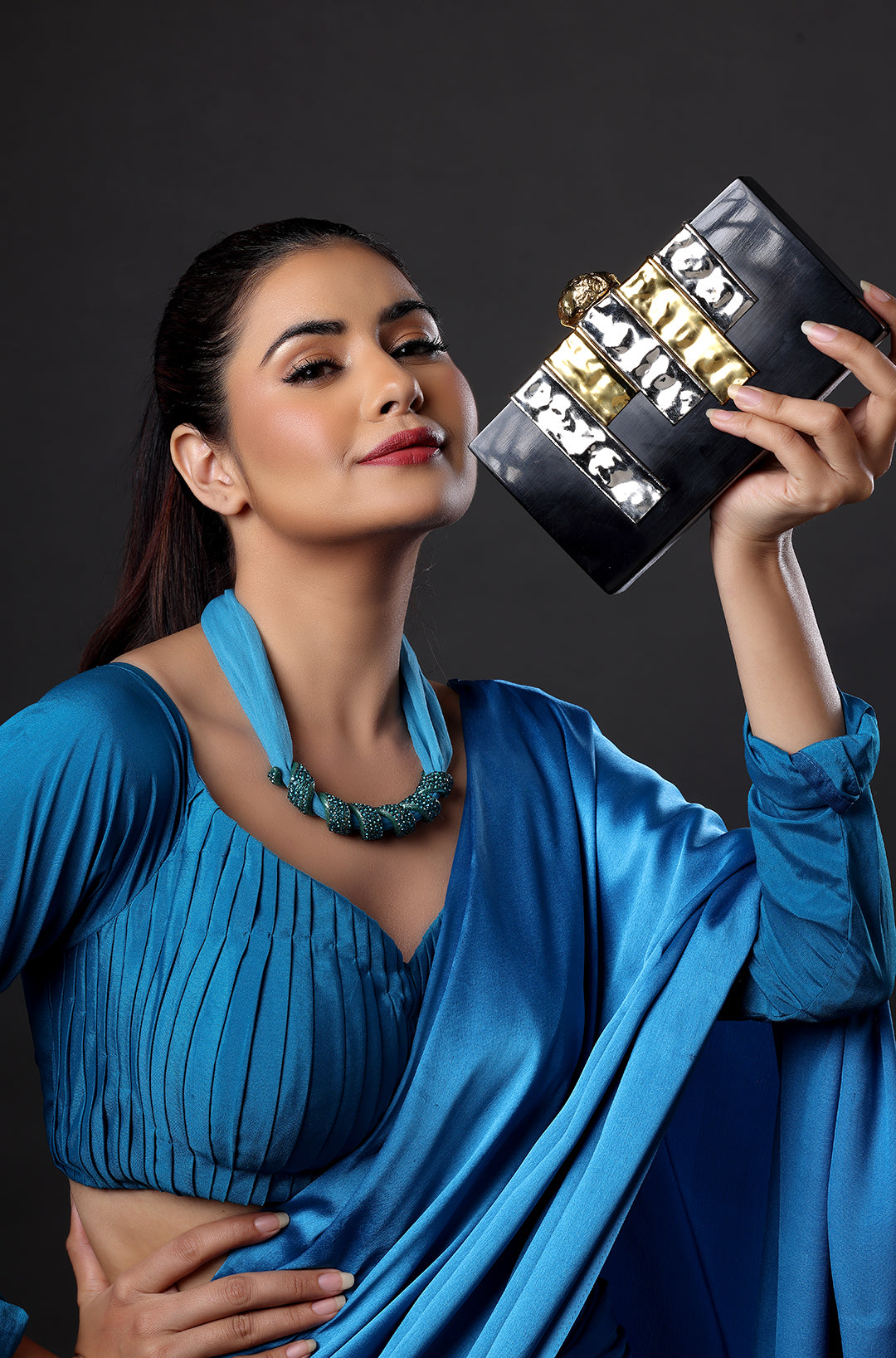 ROSALIE Black Minaudiere Clutches